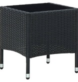 VidaXL Tuintafel 40x40x45 cm poly rattan zwart