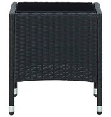 VidaXL Tuintafel 40x40x45 cm poly rattan zwart