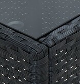 VidaXL Tuintafel 40x40x45 cm poly rattan zwart