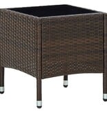 VidaXL Tuintafel 40x40x45 cm poly rattan bruin