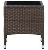 VidaXL Tuintafel 40x40x45 cm poly rattan bruin