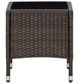 VidaXL Tuintafel 40x40x45 cm poly rattan bruin