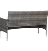 VidaXL 5-delige Loungeset met kussens poly rattan grijs