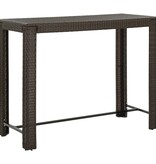 VidaXL Tuinbartafel 140,5x60,5x110,5 cm poly rattan bruin