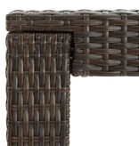 VidaXL Tuinbartafel 140,5x60,5x110,5 cm poly rattan bruin