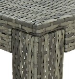 VidaXL Tuinbartafel 100x60,5x110,5 cm poly rattan grijs
