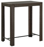VidaXL Tuinbartafel 100x60,5x110,5 cm poly rattan bruin
