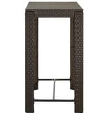 VidaXL Tuinbartafel 100x60,5x110,5 cm poly rattan bruin