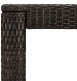 VidaXL Tuinbartafel 100x60,5x110,5 cm poly rattan bruin