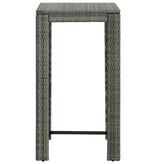 VidaXL Tuinbartafel 60,5x60,5x110,5 cm poly rattan grijs