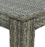 VidaXL Tuinbartafel 60,5x60,5x110,5 cm poly rattan grijs