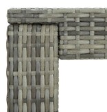 VidaXL Tuinbartafel 60,5x60,5x110,5 cm poly rattan grijs
