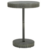 VidaXL Tuintafel 75,5x106 cm poly rattan grijs