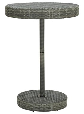VidaXL Tuintafel 75,5x106 cm poly rattan grijs