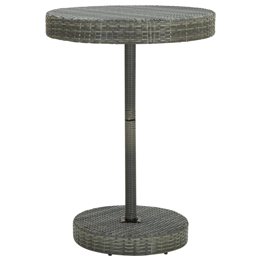 VidaXL Tuintafel 75,5x106 cm poly rattan grijs