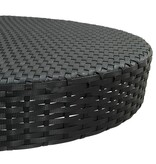 VidaXL Tuintafel 75,5x106 cm poly rattan zwart