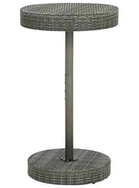 VidaXL Tuintafel 60,5x106 cm poly rattan grijs