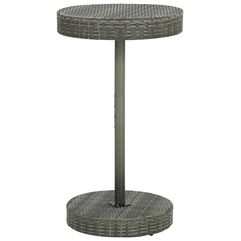 VidaXL Tuintafel 60,5x106 cm poly rattan grijs