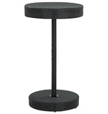 VidaXL Tuintafel 60,5x106 cm poly rattan zwart