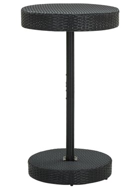 VidaXL Tuintafel 60,5x106 cm poly rattan zwart