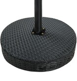 VidaXL Tuintafel 60,5x106 cm poly rattan zwart