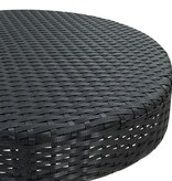 VidaXL Tuintafel 60,5x106 cm poly rattan zwart