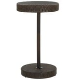 VidaXL Tuintafel 60,5x106 cm poly rattan bruin