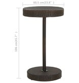 VidaXL Tuintafel 60,5x106 cm poly rattan bruin