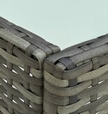 VidaXL 4-delige Loungeset met kussens poly rattan grijs