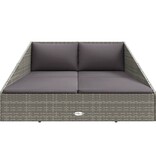 VidaXL Tuinbed 110x200 cm poly rattan grijs