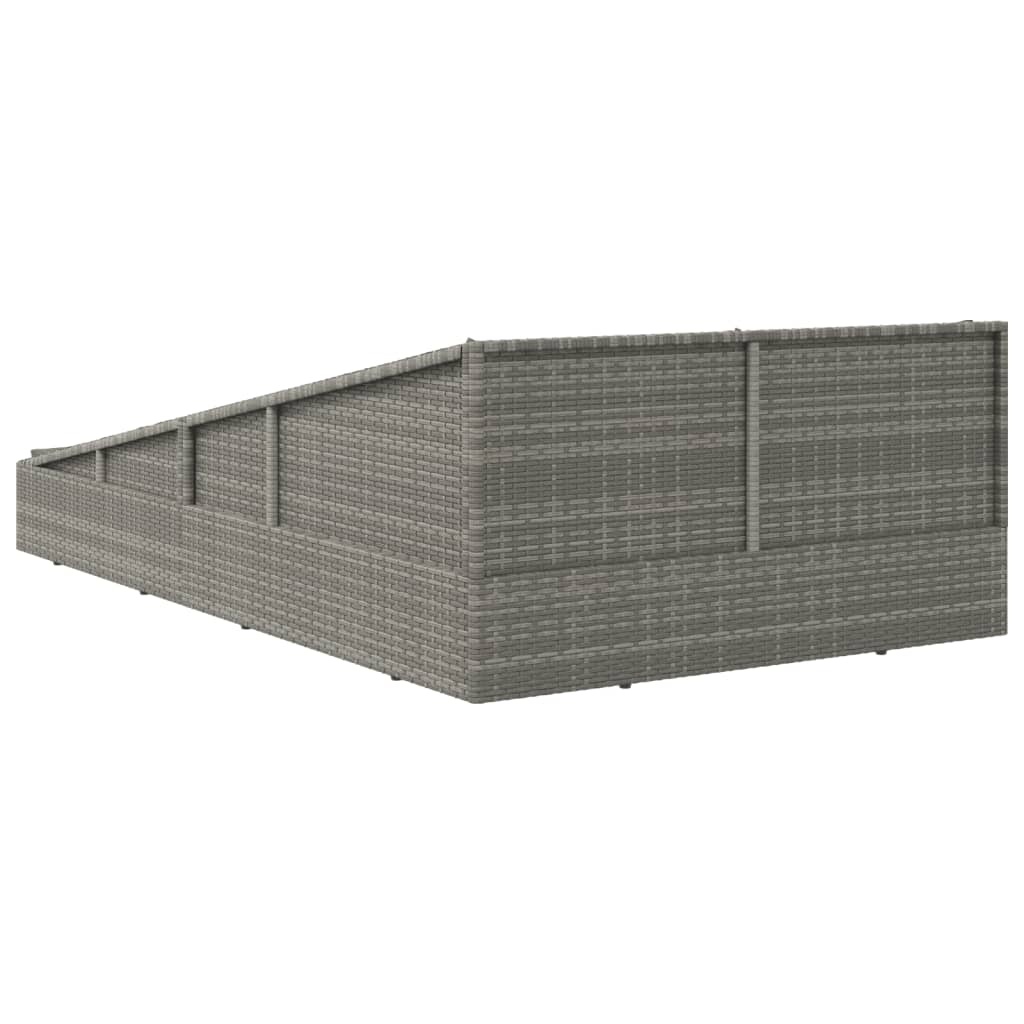 VidaXL Tuinbed 110x200 cm poly rattan grijs
