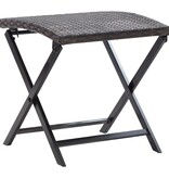 VidaXL Kruk inklapbaar poly rattan bruin