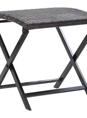 VidaXL Kruk inklapbaar poly rattan bruin