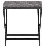 VidaXL Kruk inklapbaar poly rattan bruin