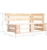 VidaXL Tuinhoekbank pallet hout
