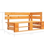 VidaXL Tuinhoekbank pallet hout honingbruin