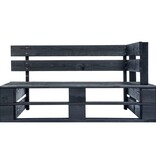 VidaXL Tuinhoekbank pallet hout zwart