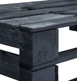 VidaXL Tuinhoekbank pallet hout zwart