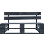 VidaXL Tuinbank pallet hout zwart
