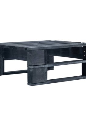 VidaXL Tuinhocker pallet hout zwart