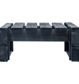 VidaXL Tuinhocker pallet hout zwart
