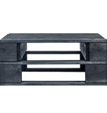 VidaXL Tuinhocker pallet hout zwart