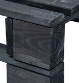 VidaXL Tuinhocker pallet hout zwart