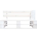 VidaXL Tuinhoekbank pallet hout wit