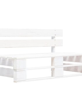 VidaXL Tuinbank pallet hout wit