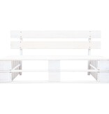 VidaXL Tuinbank pallet hout wit