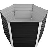 VidaXL Plantenbak verhoogd 129x129x77cm gegalvaniseerd staal antraciet