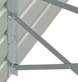 VidaXL Plantenbak verhoogd 129x129x77cm gegalvaniseerd staal antraciet