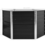 VidaXL Plantenbak verhoogd 129x129x77cm gegalvaniseerd staal antraciet