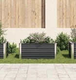 VidaXL Plantenbak verhoogd 100x40x45 cm gegalvaniseerd staal antraciet